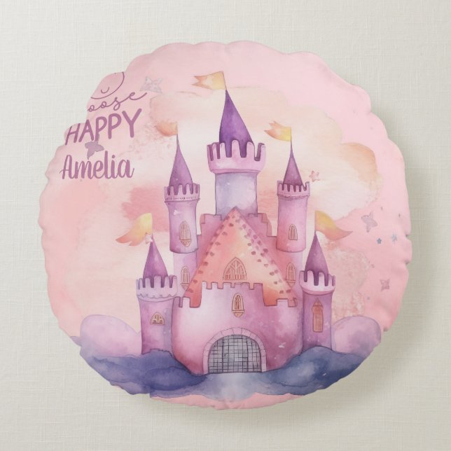Choose Happy Palace Customisable Round Cushion (Front)