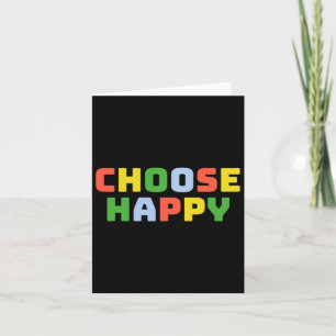 Choose Happy ) Sticker  Card
