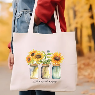 “Choose Happy” Sunflower Tote