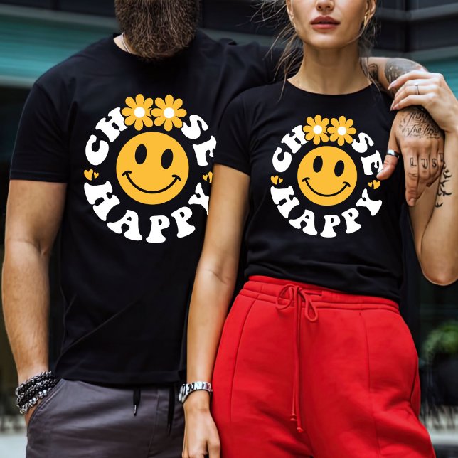 Choose Happy T-Shirt, Trendy Unisex T-Shirt (Creator Uploaded)