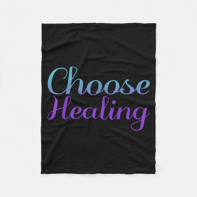 Choose Healing Prevention Awareness Design Fleece Blanket (Front)