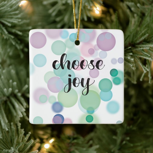 Choose joy  ceramic ornament (Tree)