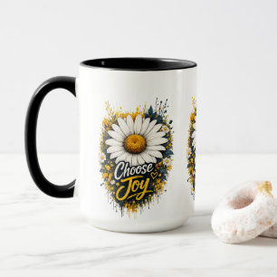 Choose Joy Daisy Floral Coffee Mug