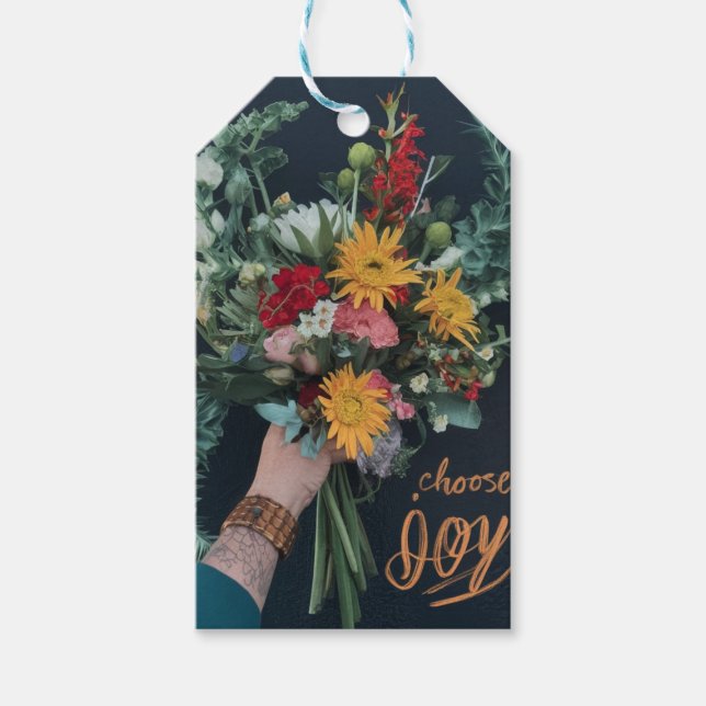 Choose Joy: Floral Gift Tag Bouquet (Front)