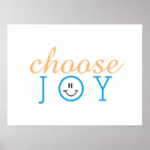 Choose Joy Happy Face Poster