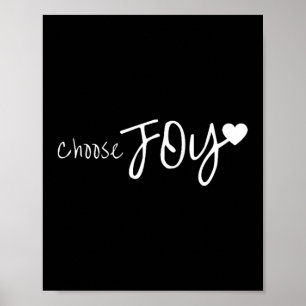 Choose Joy Heart Inspirational Motivational  Poster