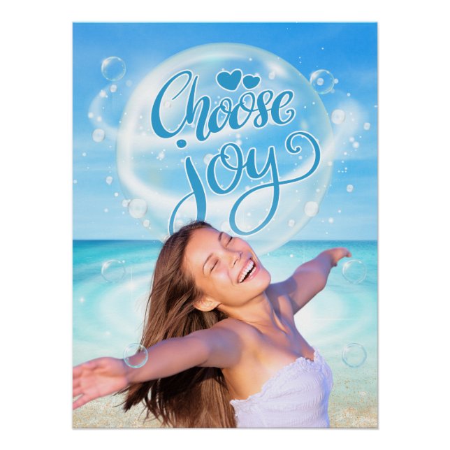 Choose Joy Inspirational Beach Poster (Front)