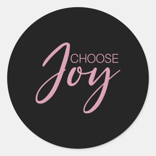 Choose Joy Inspirational Christian Religious Classic Round Sticker (Front)