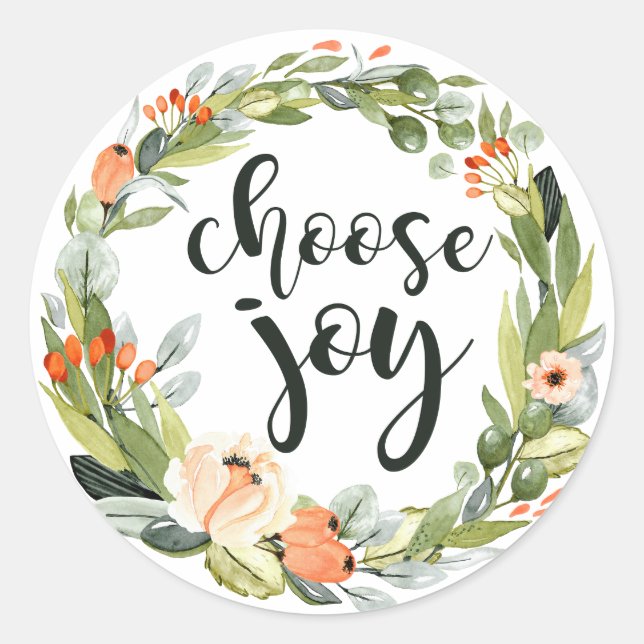 Choose Joy, Inspirational Faith Sticker (Front)