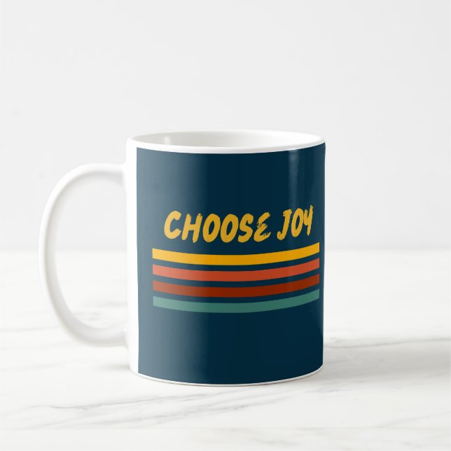 Choose Joy Inspirational Mug/Christian Faith Retro Coffee Mug (Left)