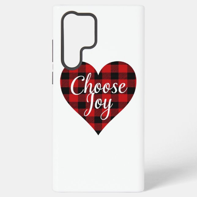 Choose Joy Inspirational Quote Samsung Galaxy S22 Ultra Case (Back)