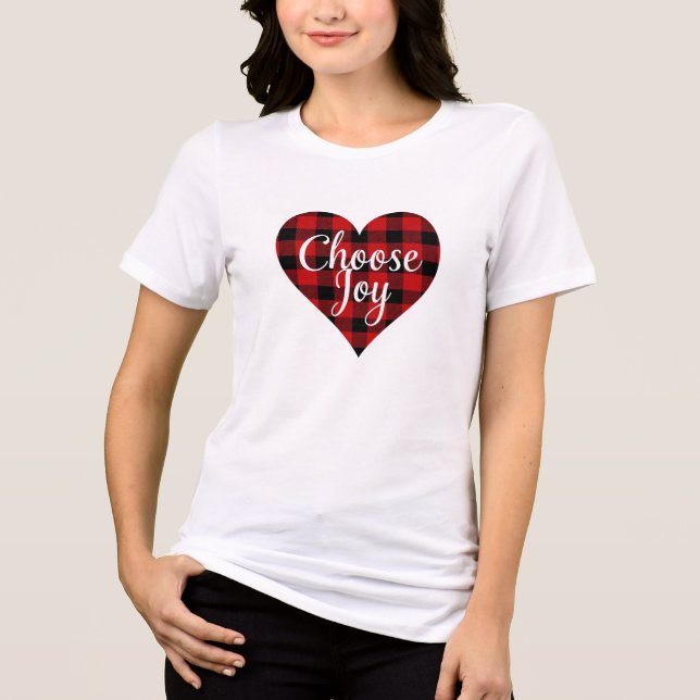Choose Joy Inspirational Quote Tri-Blend Shirt (Front)