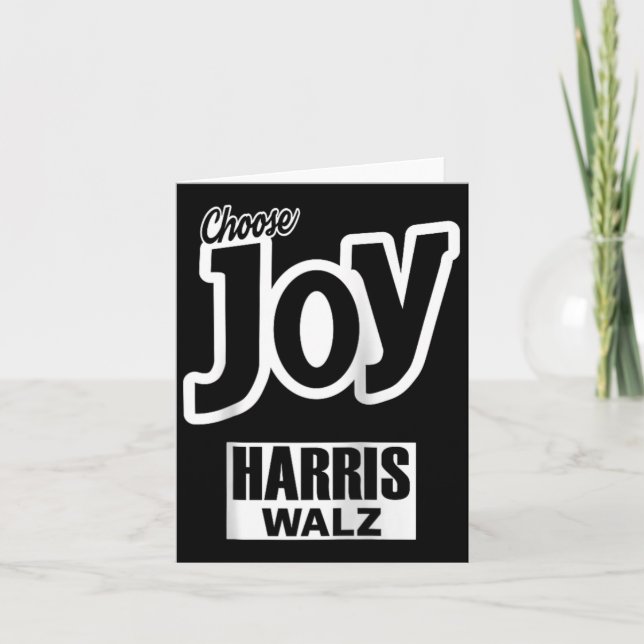 Choose Joy Kamala Harris Tim Walz Slogan 2024 Gala Card (Front)