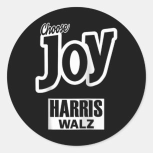 Choose Joy Kamala Harris Tim Walz Slogan 2024 Gala Classic Round Sticker