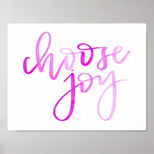 Choose Joy Modern Calligraphy 11" x 8.5" Print