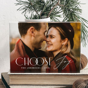Choose Joy Modern Holiday Photo Block