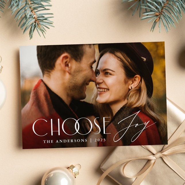 Choose Joy Modern Holiday Photo Card (Creator Uploaded)