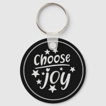 Choose Joy Motivational Inspirational Keychain