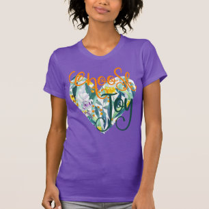 Choose Joy Name Floral Heart T-Shirt