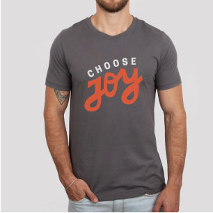 Choose Joy Retro Athletic Flair Christian Apparel T-Shirt