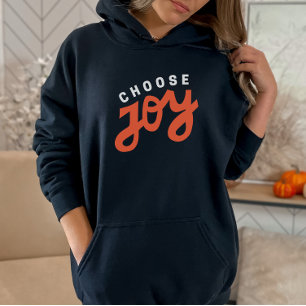 Choose Joy Retro Athletic Flair Christian Womens Hoodie