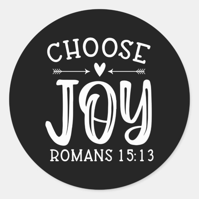 Choose Joy Ros 1513 Christian Classic Round Sticker (Front)