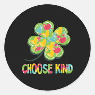Choose Kind - Autism Awareness Anti Bully St Patri Classic Round Sticker