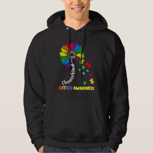 Choose Kind Autism Awareness Month Women Sunflower Hoodie