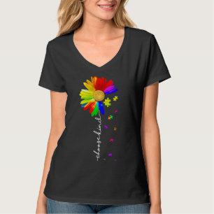 Choose Kind Elephant Sunflower Puzzle Autism Aware T-Shirt