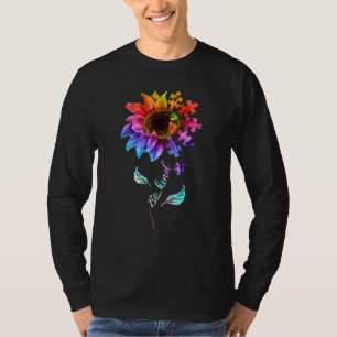 Choose Kindness Be Kind Autism Awareness Sunflower T-Shirt
