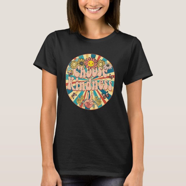 Choose Kindness Be Kind Positive Happy Smile Face T-Shirt (Front)