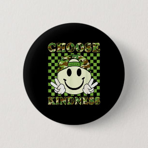 Choose kindness camo be kind inspirational kids bo 6 cm round badge