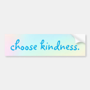 "Choose Kindness." Pastel Rainbow Bumper Sticker