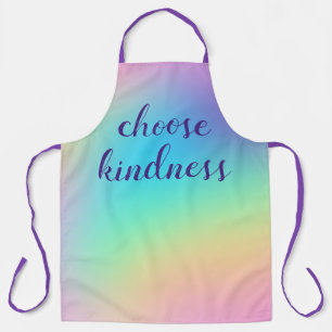 "Choose Kindness" Pastel Rainbow Gradient Apron