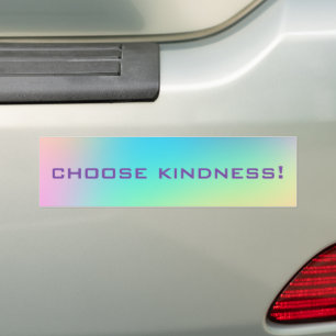 "Choose Kindness" Pastel Rainbow Gradient Bumper Sticker