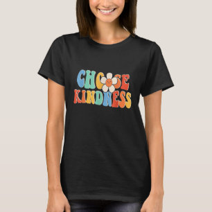 Choose Kindness Retro Groovy Daisy Be Kind Inspira T-Shirt
