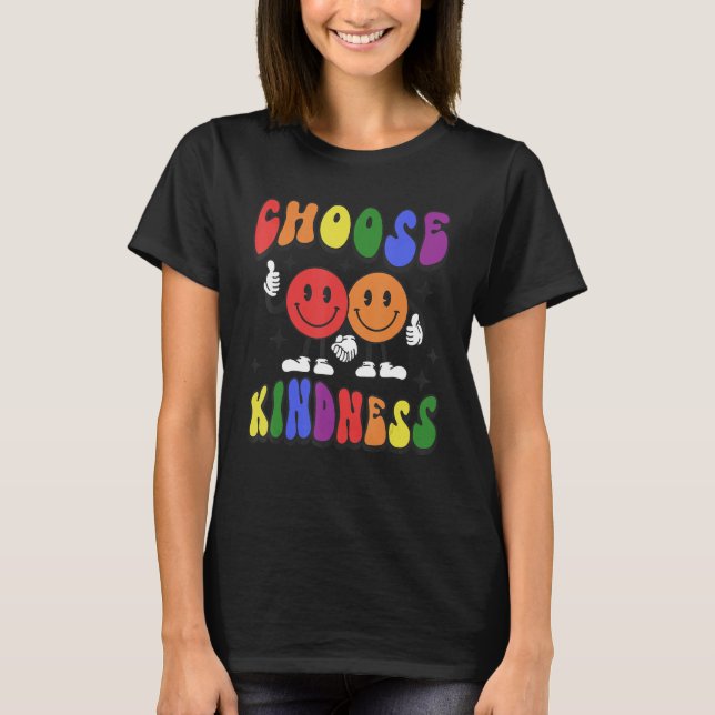 Choose Kindness Smile Be Kind Inspirational Quote  T-Shirt (Front)