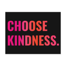 Choose Kindness Sunset Postcard