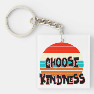 Choose Kindness - Sunset red blue orange yellow Key Ring