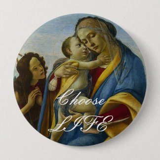 choose life 10 cm round badge