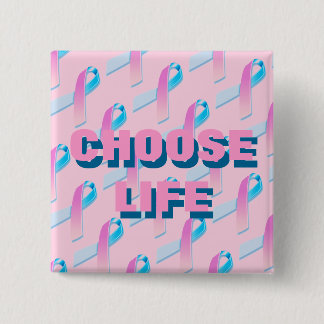 choose life 15 cm square badge