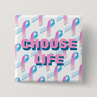 choose life 15 cm square badge