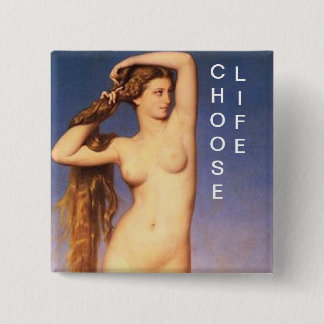 CHOOSE LIFE 15 CM SQUARE BADGE