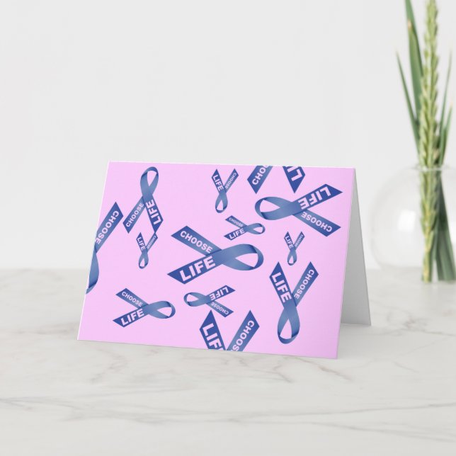 choose life awareness ribbons card (Front)