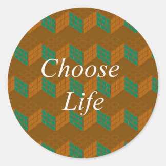 CHOOSE LIFE CLASSIC ROUND STICKER