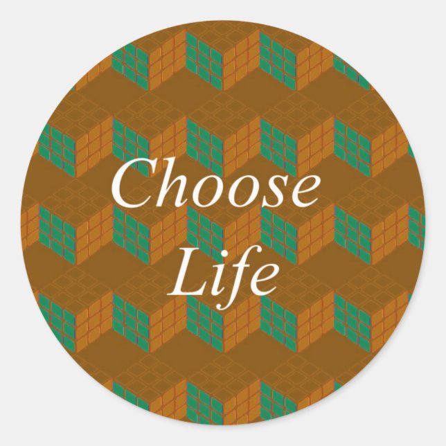 CHOOSE LIFE CLASSIC ROUND STICKER (Front)