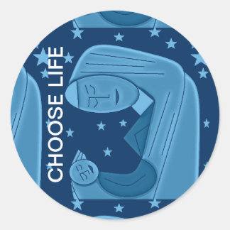 CHOOSE LIFE CLASSIC ROUND STICKER
