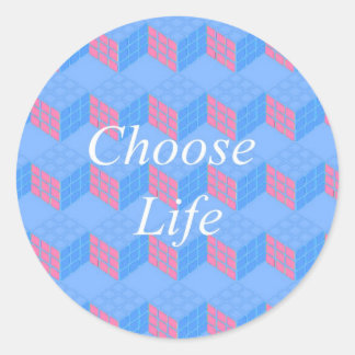 CHOOSE LIFE CLASSIC ROUND STICKER
