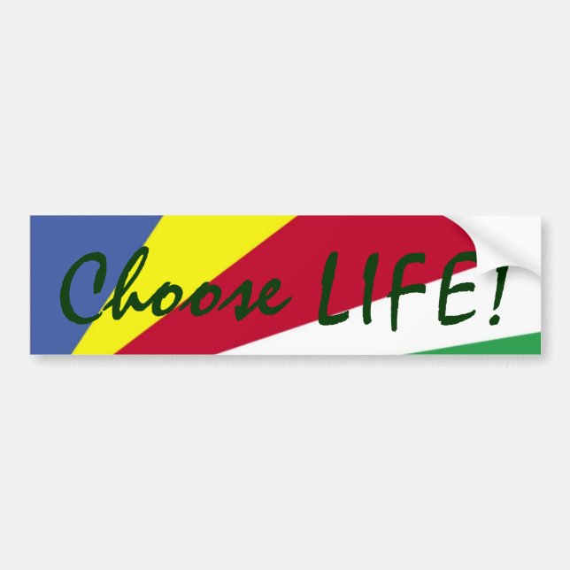 Choose LIFE! Colourful Bumper Sticker (Front)