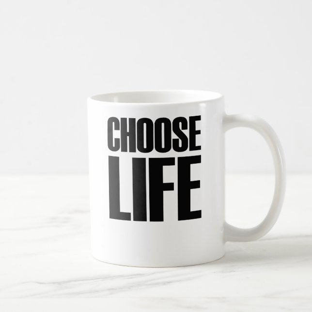 CHOOSE LIFE eighties mug (Right)